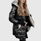 Élise™ | Elegantiškas žieminis paltas su gobtuvu ir pašiltinimu