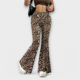 Berenice - Bootcut leopardų kelnės